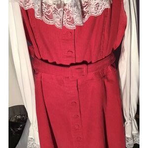 ASOS Corduroy Pinafore Overall‎ Jumper Size 4X  Barbie Core Pink Covered Buttons